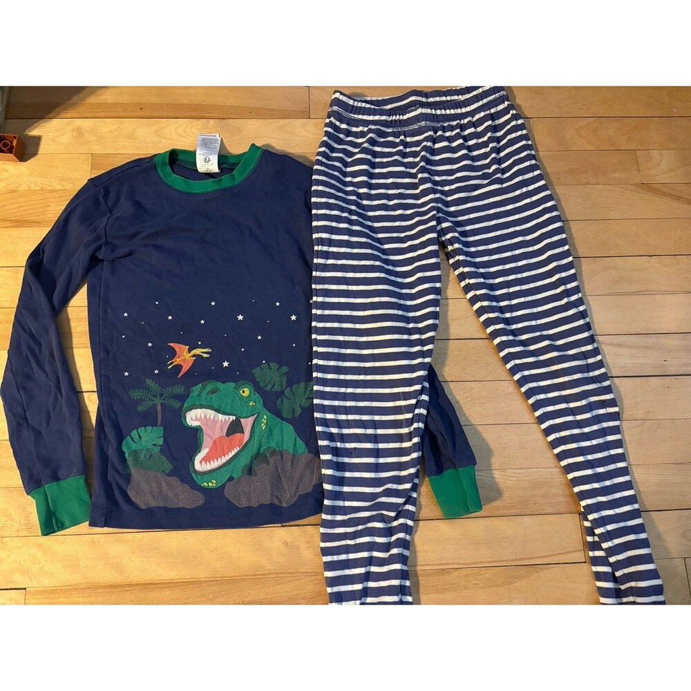 Mini Boden 12 152 cotton pajamas set dinosaur long johns